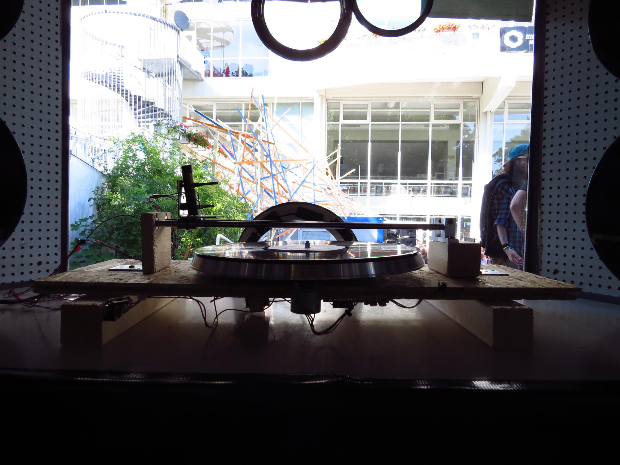 Studio entrance and workspace